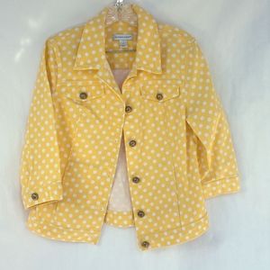Shine Bright in this YELLOW POLKADOT JACKET!